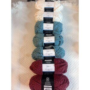 Lot of 7 Mainstays Luxe Cotton Yarn Skein Super Bulky Multi Colors Crochet
